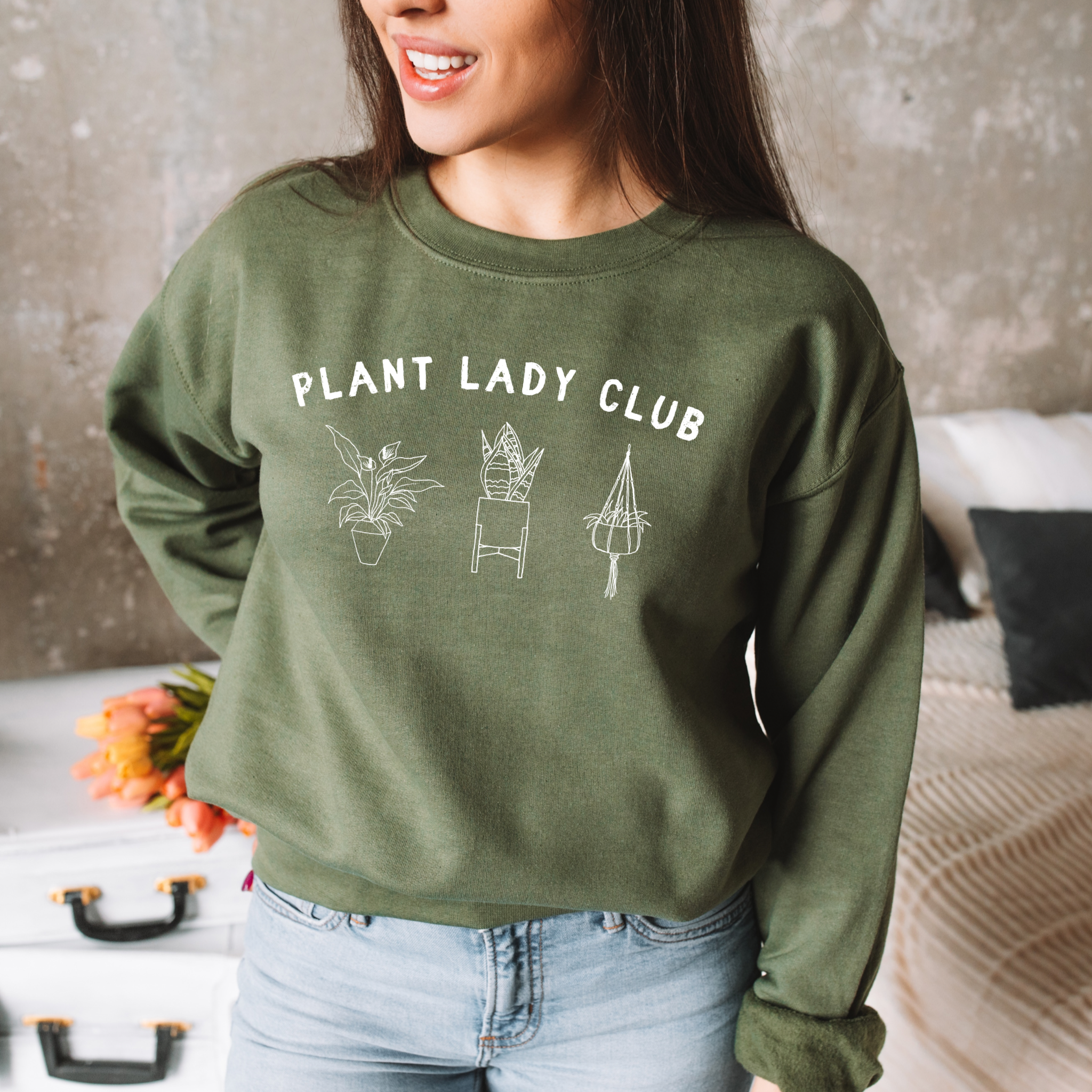 Crazy plant best sale lady sweatshirt